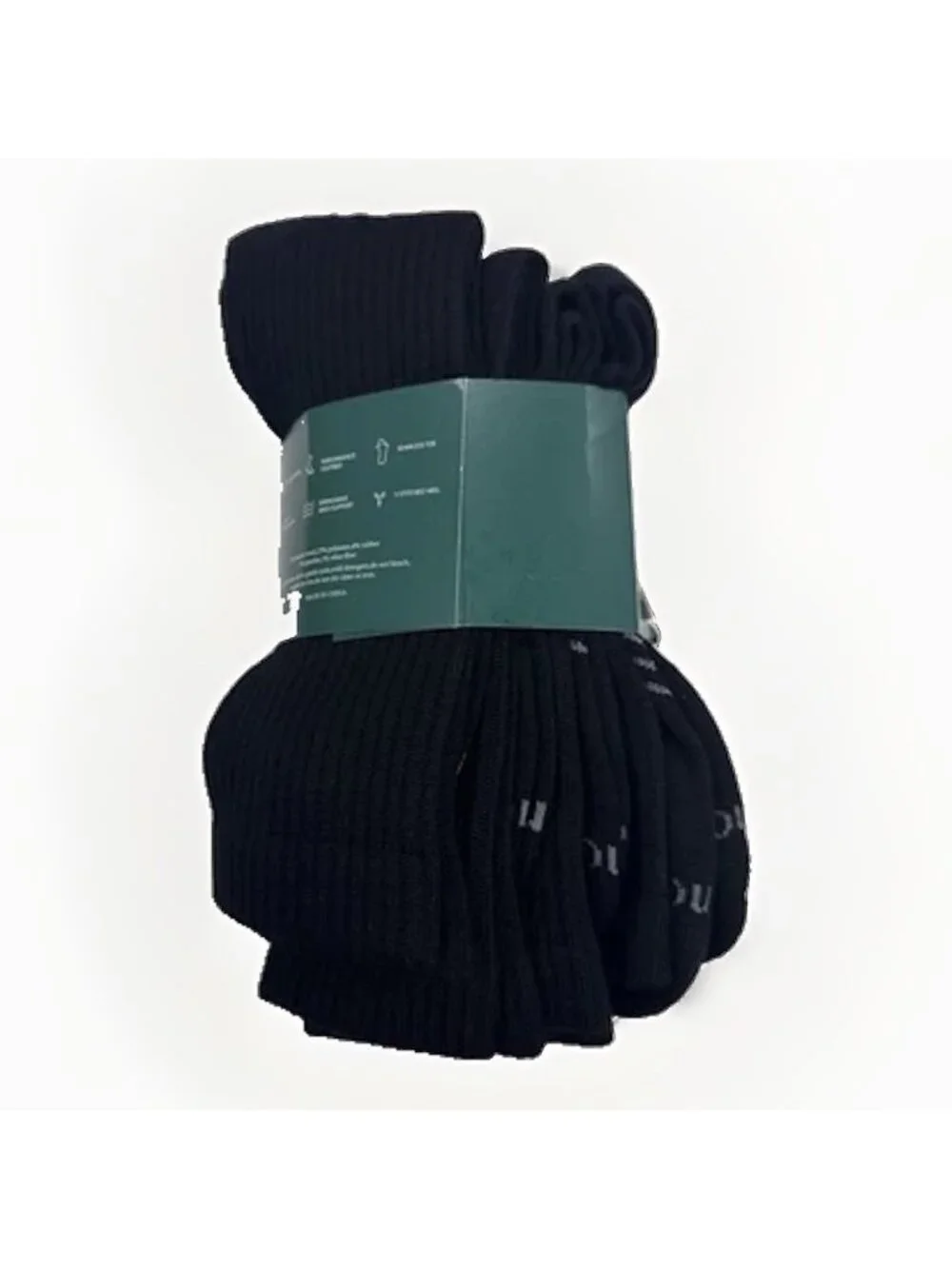 Quince Men's Merino Wool Crew Socks 4-Pack in Black Size XL 12.5-16